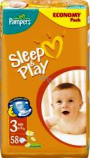 PAMPERS Simply Dry Sleep & Play Midi Gr.3  4-9kg 58-348Stück 