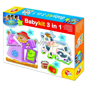 Baby Genius 3v1 Aktivity edukativní hra 40 dílků, doporučený věk 1+