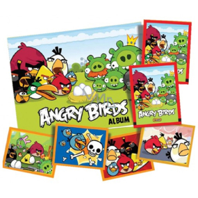 Angry Birds sběratelské album s plakátem a samolepkami 8 kusů, doporučený věk 3+