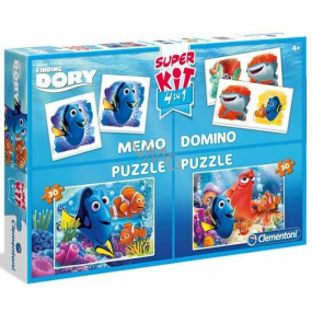 Clementoni Puzzle, Domino a Pexeso 4v1 Hledá se Dory 2 x 30 dílků, doporučený věk 4+