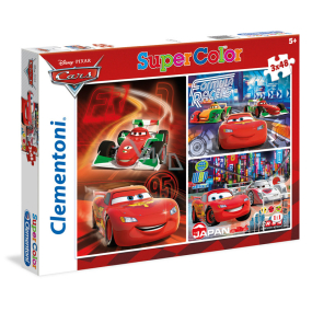 Clementoni Puzzle SuperColor Auta 3 x 48 dílků, doporučený věk 5+