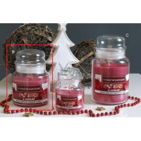 Lima Aroma Dreams Vánoční fantazie aromatická svíčka sklenička s víčkem 450 g
