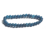 Achát modrý dračí náramek elastický z přírodního kamene, kulička 6 mm / 16 - 17 cm