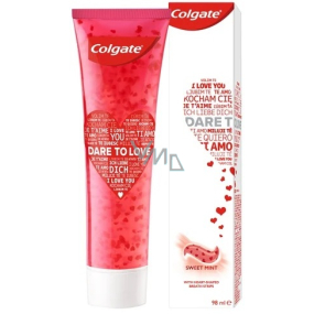 Colgate Dare To Love weiße Zahnpasta enthält kühllösliche Kristalle in Form eines Herzens 98 ml