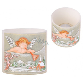 Kerzen Engel mit Trompetenlaterne Zylinder Kerzenhalter für Teekerze 100 x 95 mm