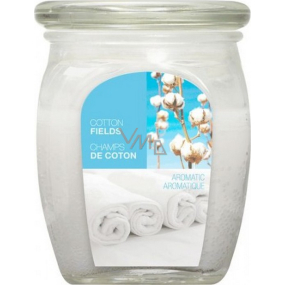 Bolsius Aromatic Cotton Fields - Duftkerze aus Baumwollplantagen in Glas 92 x 120 mm 830 g, Brenndauer 100 Stunden