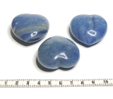 Křemen modrý Hmatka, léčivý drahokam ve tvaru srdce 4 cm 1 kus