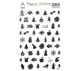 Arch Holographic dekorative Weihnachtsaufkleber verschiedene silberne Motive