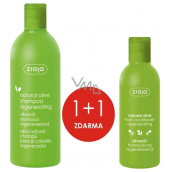 Ziaja Oliva nährendes Shampoo zur Haarregeneration 400 ml + Oliva regenerierende Spülung - Ernährung für trockenes Haar 200 ml, Duopack