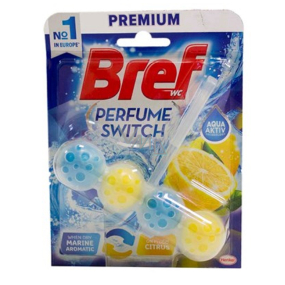 Bref Perfume Switch Marine-Citrus Toilettenblock mit dem Duft von Frische und Zitrus-Effekt der Änderung des Duftes von 50 g