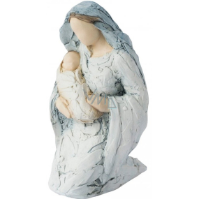 Arora Design Maria und Weihnachtsmann eine schöne Darstellung der Jungfrau Maria mit dem Jesuskind im Arm darf in Ihrer Krippe nicht fehlen Kunstharzfigur 13,5 cm