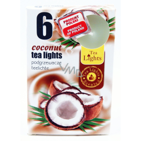 Teelichter Kokosnuss mit Kokosaroma duftenden Teekerzen 6 Stück