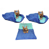 Marysa Wurf - 3in1 Tasche ist für Welpen, Kätzchen, Nagetiere oder Frettchen XL 60 x 150 cm blau / türkis konzipiert