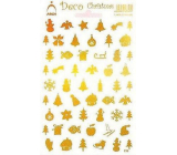 Arch Holographic dekorative Aufkleber Weihnachten verschiedene Motive Gold