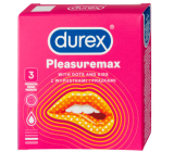 Durex Pleasuremax Kondom mit Graten und Vorsprüngen zur Stimulation der Nennbreite beider Partner: 56 mm 3 Stück