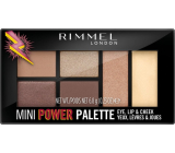 Rimmel London Mini Power Palette Lidschatten, Lippen und Gesichtspalette 001 Fearless 6,8 g