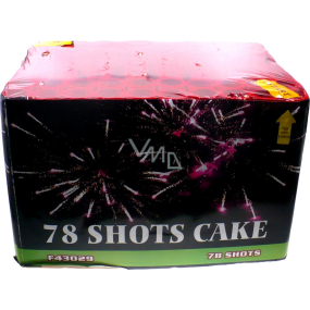78 Schüsse Kuchen kompakte Pyrotechnik CE3 78 Runden III. Gefahrenklassen zum Verkauf ab 21 Jahren!