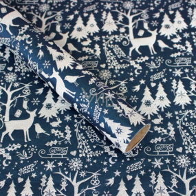 Zöwie Geschenkpapier 70 x 150 cm Weihnachten Nordic Blue