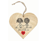 Böhmen Geschenke Dekoratives Herz aus Holz mit Aufdruck Ich liebe dich immer noch 12 cm