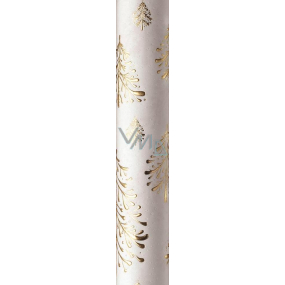 Zöwie Geschenkpapier 70 x 150 cm Weihnachten Luxus Weiß Weihnachten Weißgold Bäume