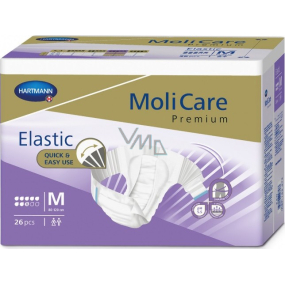 MoliCare Premium Elastic M 80 - 120 cm 8 kapek zalepovací inkontinenční kalhotky pro střední až těžký stupeň inkontinence 26 kusů