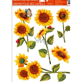 Fensterfolie ohne Kleber Sonnenblumen Marienkäfer 42 x 30 cm 1 Stück