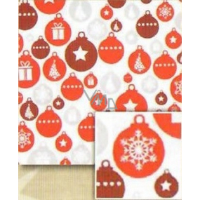 Nekupto Geschenkpapier 70 x 500 cm Weihnachten Weiß - rote, silberne, braune Flaschen