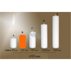 Lima Candle glatter orange Zylinder 60 x 120 mm 1 Stück