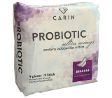 Carine ProBiotic Ultra Wings Damenhygienepads entfernen Hefeinfektionen in 9 Teilen