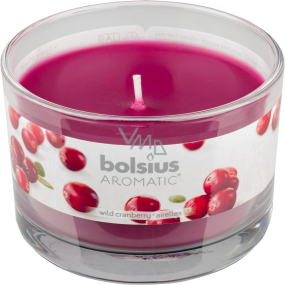 Bolsius Aromatic Wild Cranberry Duftkerze in Glas 90 x 65 mm 247 g Brenndauer ca. 30 Stunden