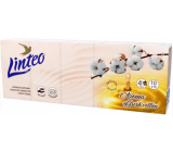 Hygienische Taschentücher von Linteo Premium mit dem Duft von Baumwolle 4 Schichten 10 x 10 Stück