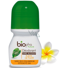 BioPha Flower Tiaras Ball Deodorant ohne Alkohol, Salz, Aluminium für empfindliche Haut in Bio-Qualität Roll-On für Frauen 50 ml
