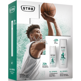 Str8 All Sports Antitranspirant Deodorant Spray für Männer 150 ml + Duschgel 400 ml, Kosmetikset