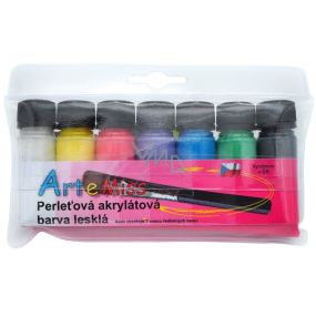 Art e Miss Perleťová akrylátová vodou ředitelná barva lesklá 7 x 12 g