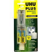 Uhu Plus Endfest 300 Zweikomponenten-klarer hochfester Epoxidklebstoff hat eine hohe Wärmebeständigkeit von 25 g