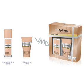 Bruno Banani Wagemutiges parfümiertes Deodorantglas für Frauen 75 ml + Körperlotion 50 ml, Kosmetikset