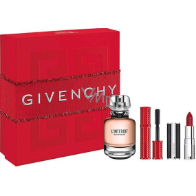 Givenchy L Interdit Eau de Parfum für Frauen 50 ml + Mascara 4 g + Lippenstift 1,5 g, Geschenkset