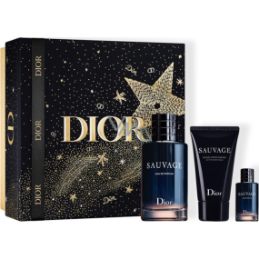 Christian Dior Sauvage Eau de Parfum parfümiertes Wasser für Männer 100 ml + parfümiertes Wasser 10 ml + Aftershave 50 ml, Geschenkset
