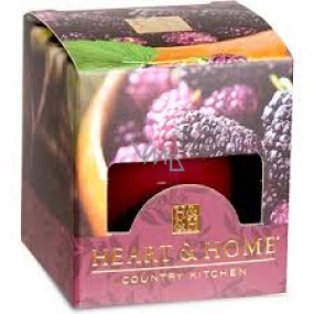 Heart & Home Saftige Maulbeeren Soja-Duftkerze ohne Verpackung brennt bis zu 15 Stunden 53 g