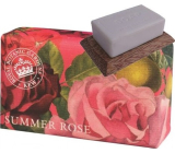 English Soap Summer Rose - Letní růže přírodní parfémované toaletní mýdlo s bambuckým máslem 240 g
