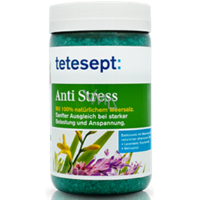 Tetesept Anti-Stress Lavendel und Zitronenmelisse 100% Meersalz 900 g Anti Stress