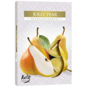 Bispol Aura Jolly Pear - Teelichter mit Duft nach fröhlicher Birne 6 Stück