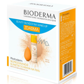 Bioderma Photoderm Nude Touch SPF 50 getönte Flüssigkeit Heller Farbton 40 ml + Make-up-Schwamm Beauty Blender, Kosmetikset