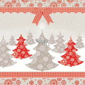 Ditipo Papierservietten 3-lagig 33 x 33 cm 20 Stück Weihnachtsbraune und rote Bäume