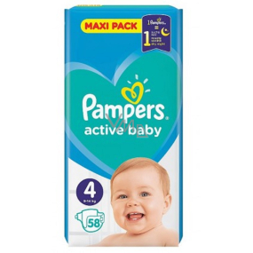 Verwöhnt Active Baby Maxi Pack 4 9-14 kg Windeln 58 Stück