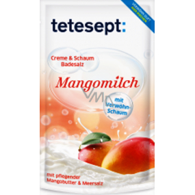Tetesept Mangomilch + Mandelöl Meersalz, cremiger Badeschaum 80 g Mangomilch