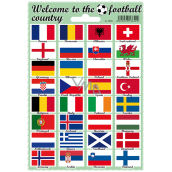 Arch Willkommen in der Fußball-Länder-Aufkleber und Tattoos Flagge Fahnen 12 x 17 cm 1 Stück