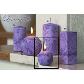 Lima Marmor Lavendel Duftkerze lila Kugel Durchmesser 60 mm 1 Stück