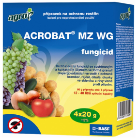 Fungizid Pflanzenschutzmittel Agro Acrobat MZ WG 4 x 20 g