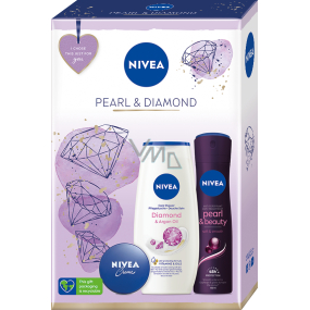 NIVEA  Pearl & Diamond sprej antiperspirant 150ml, sprchový gel 250ml, krém 30ml